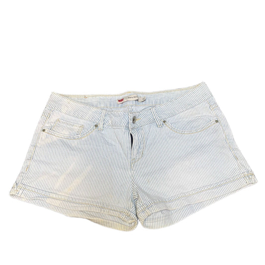 Levi's Shorty Short Fits as Womens XL 33" Waist Blue White Stripe Denim Red Tab