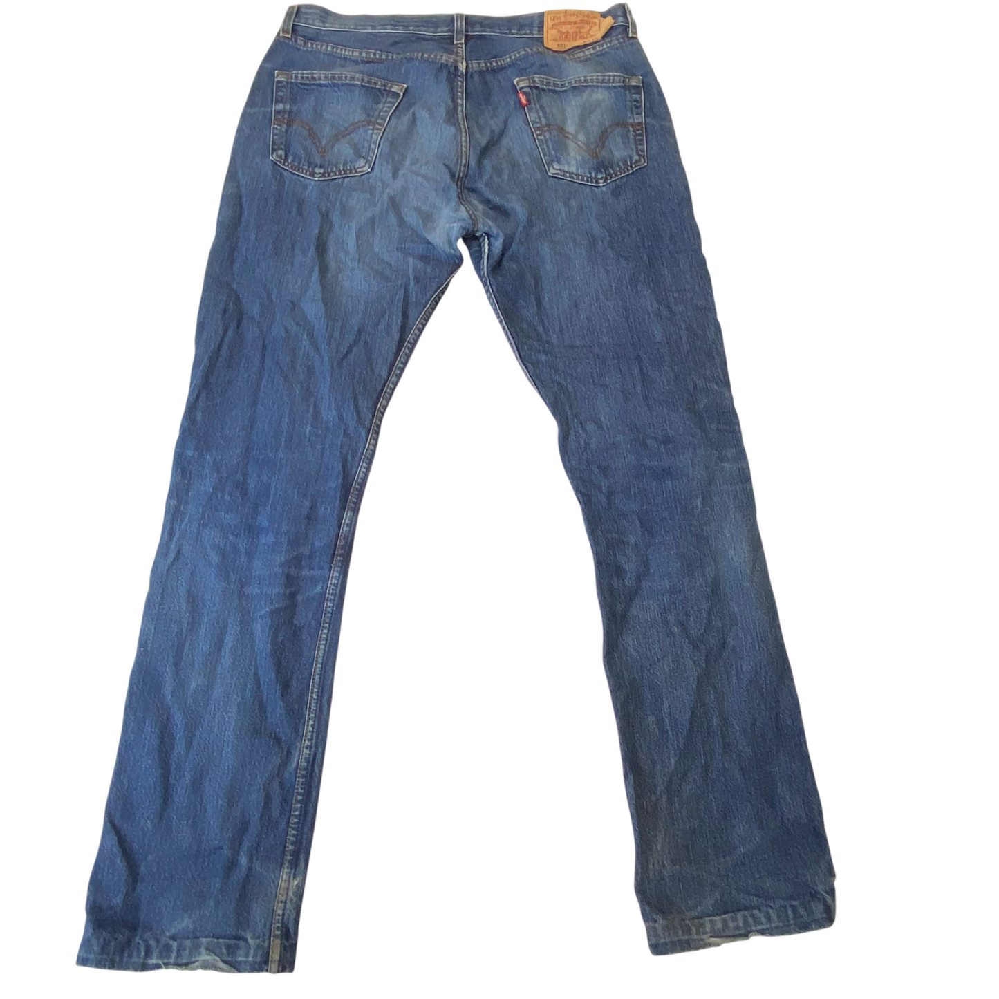 Levi's 501 Jeans Mens XL Blue Denim Regular Fit Straight Leg Medium Wash Pockets