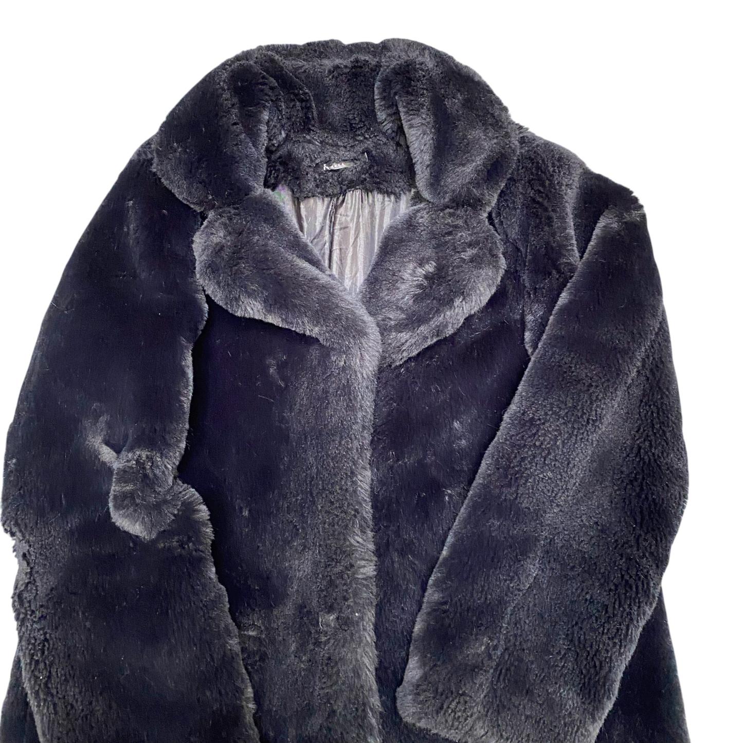 Jazlyn Wardrobe Essential Faux Fur Coat Womens Small Black Lined Snap Button