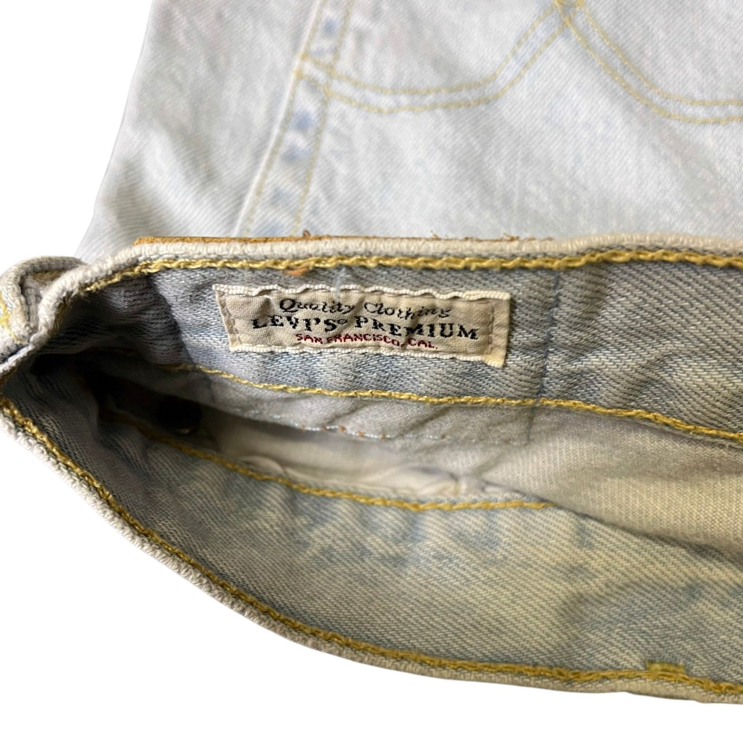 Levi's Premium Wedgie Shorts Fits as Womens M 29" Waist Blue Denim Light Wash