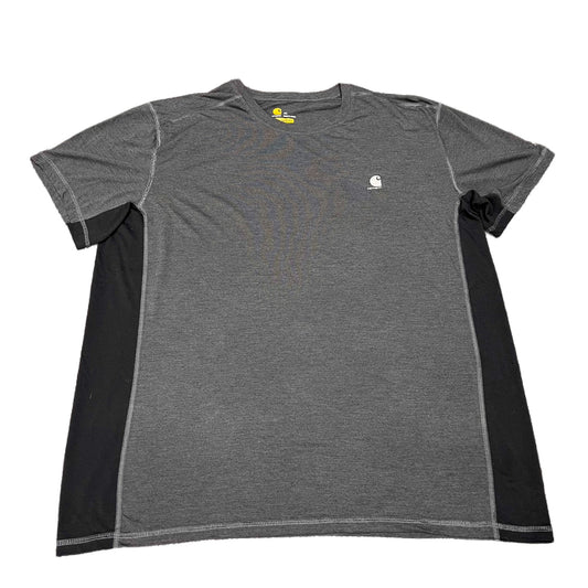 Carhartt Force T-Shirt Mens XL Grey Black Relaxed Fit Performance Pullover Tee