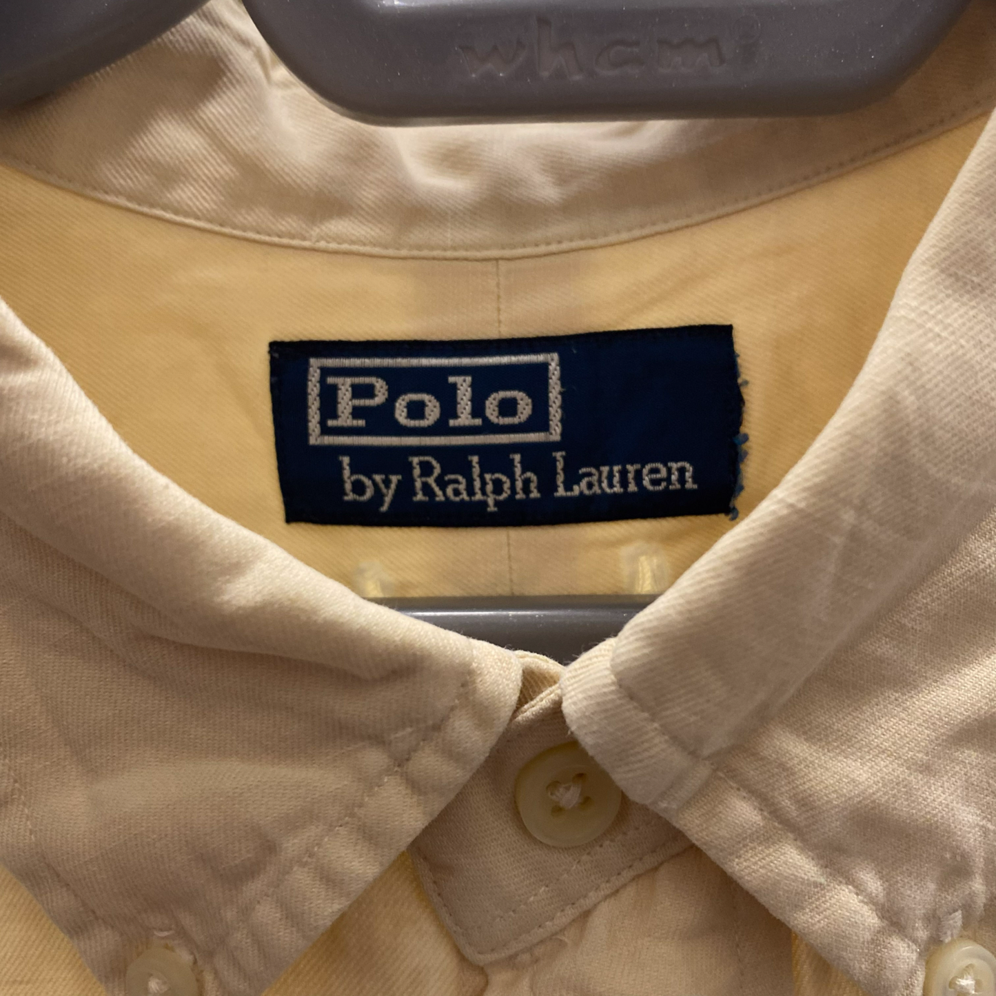 Ralph Lauren Shirt Mens XL Yellow Short Sleeve Casual Small Brown Polo Pony Logo