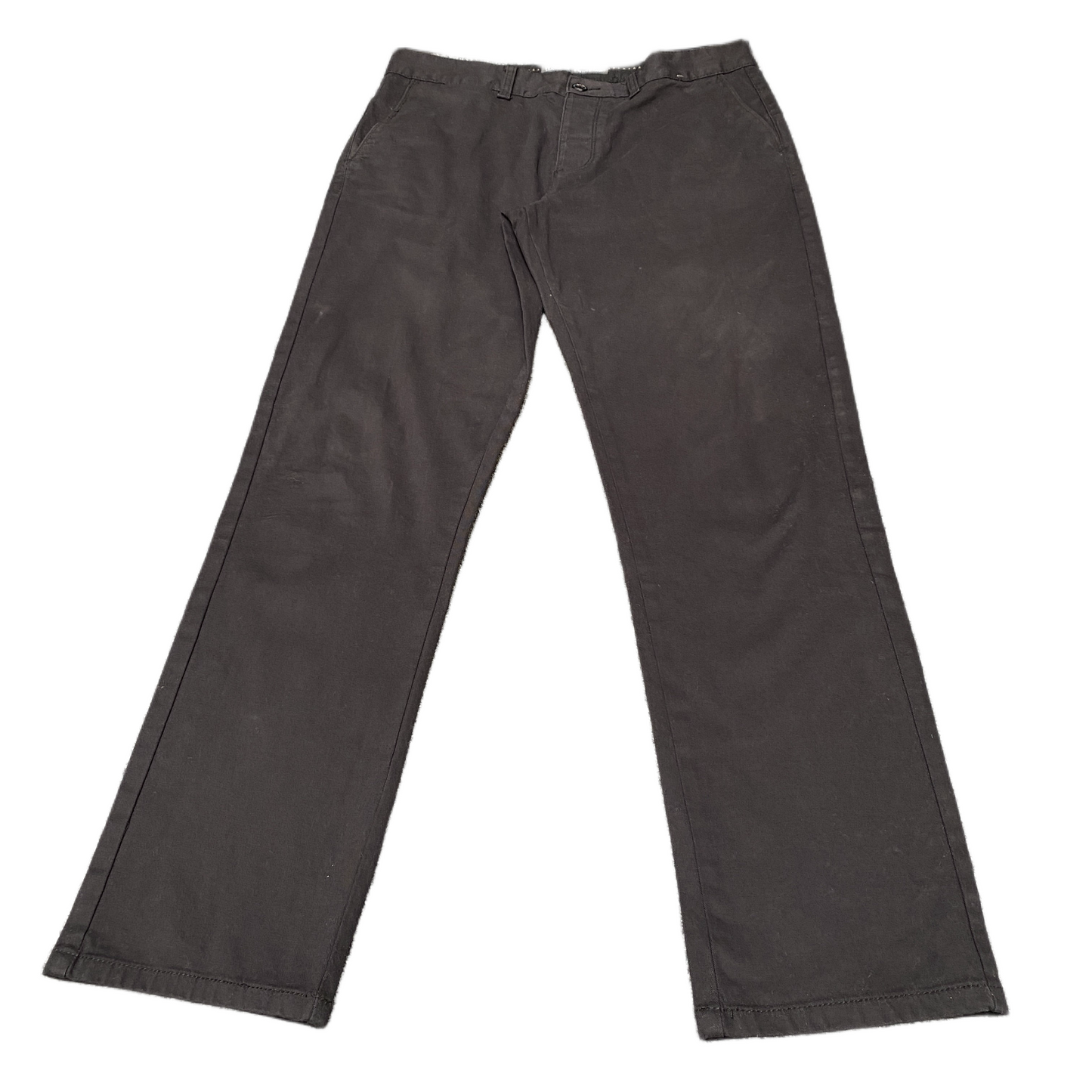 Denim Co. Jeans Fits as Men 33" Waist Black Denim Stretch Dark Wash Straight Leg