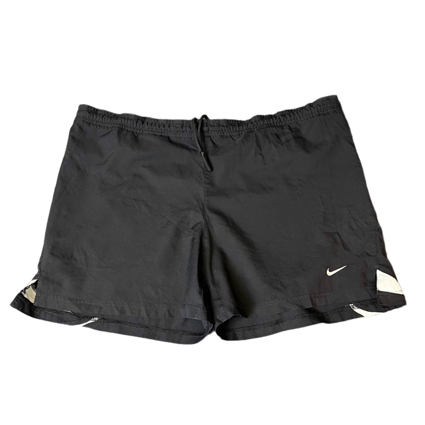Nike Athletic Shorts Fits as Womens 2XL 39" Waist Black Performance Drawstring