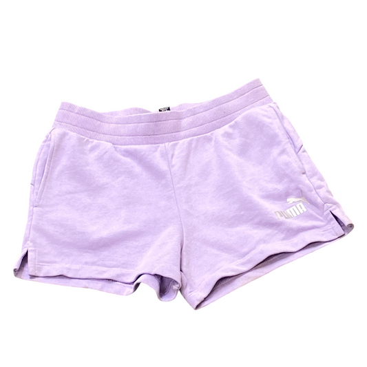 PUMA Sprinter Running Shorts Girls 25W Purple Elastic Waist Drawstring Athletic