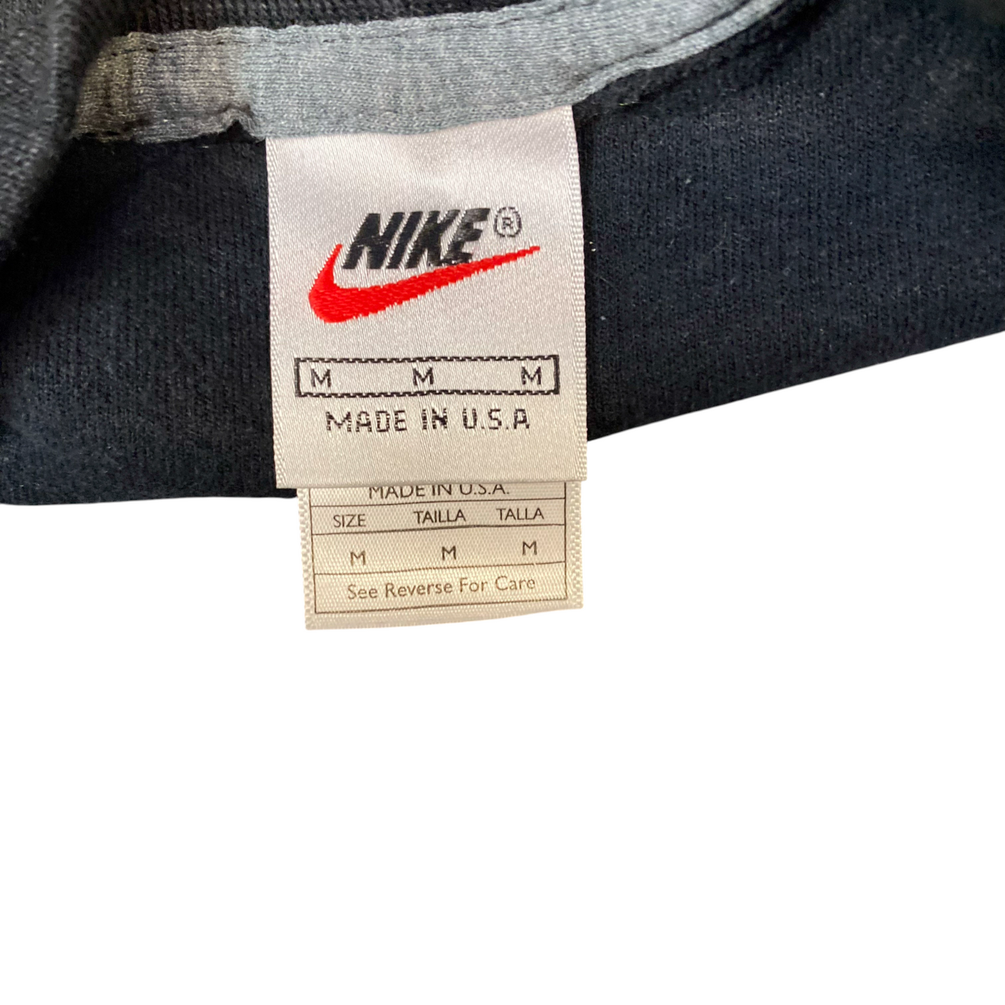 Nike Reworked Sweatshirt Mens M Yellow Black Embroidered Spellout Logo Vtg Y2K