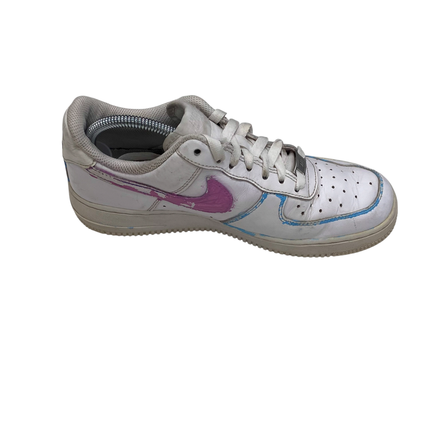 Nike Air Force 1 Low Sneakers Shoes Women UK 5.5 Double Swoosh White 315115-112