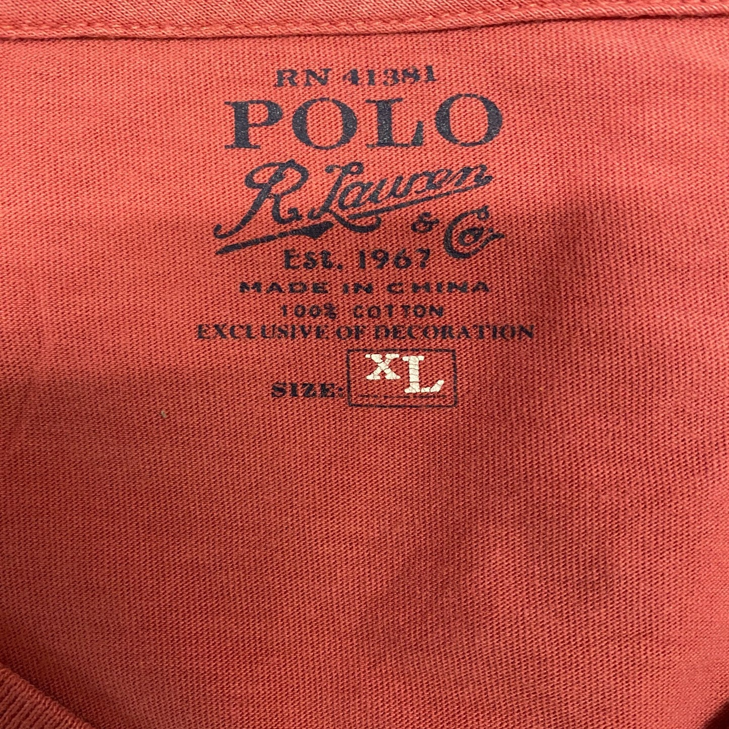 Ralph Lauren T-Shirt Womens XL Pink Short Sleeve V-Neck Pony Logo Pullover Tee