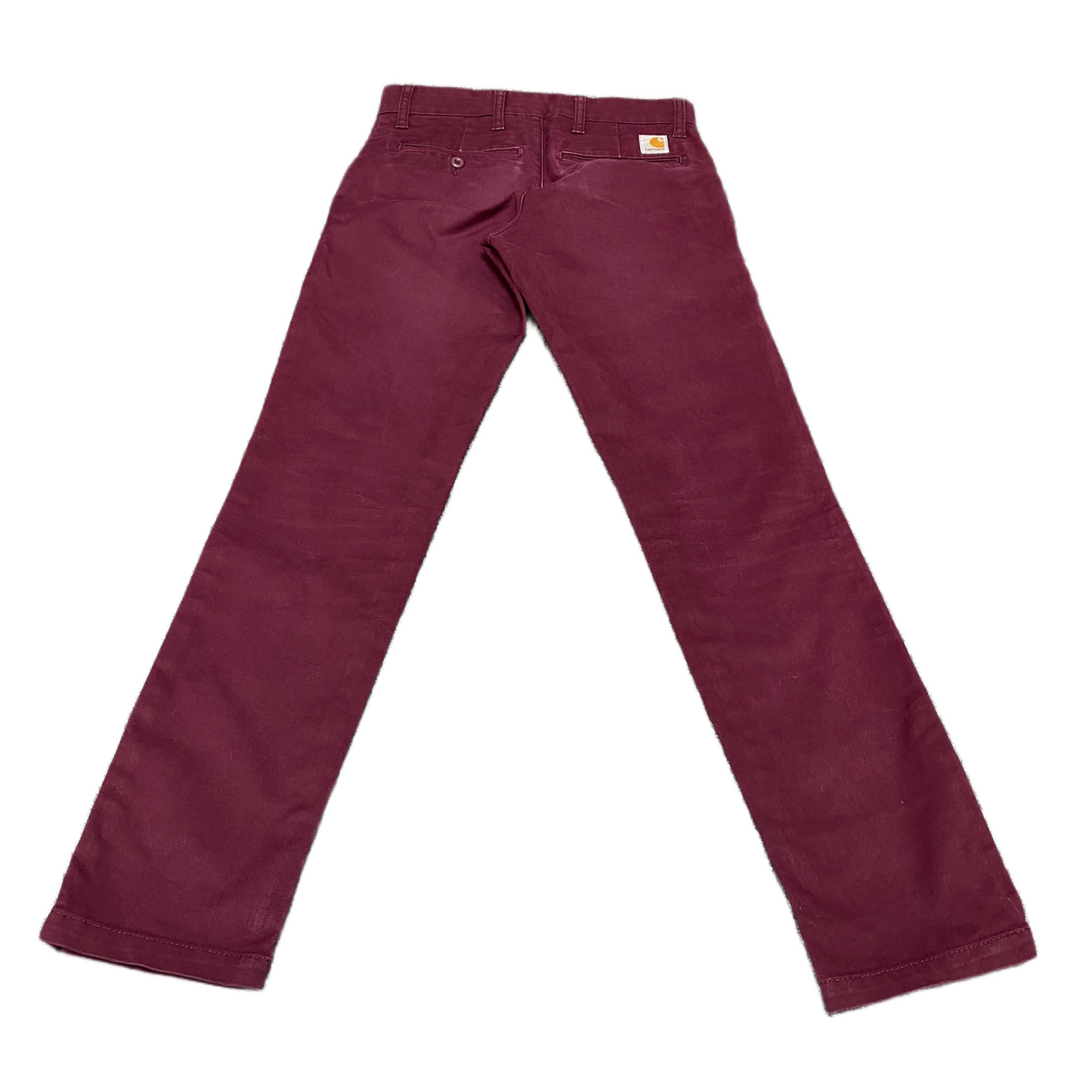 Carhartt Sid Pants Fits as Womens 28" Waist Burgundy Stretch Mid Rise Trousers