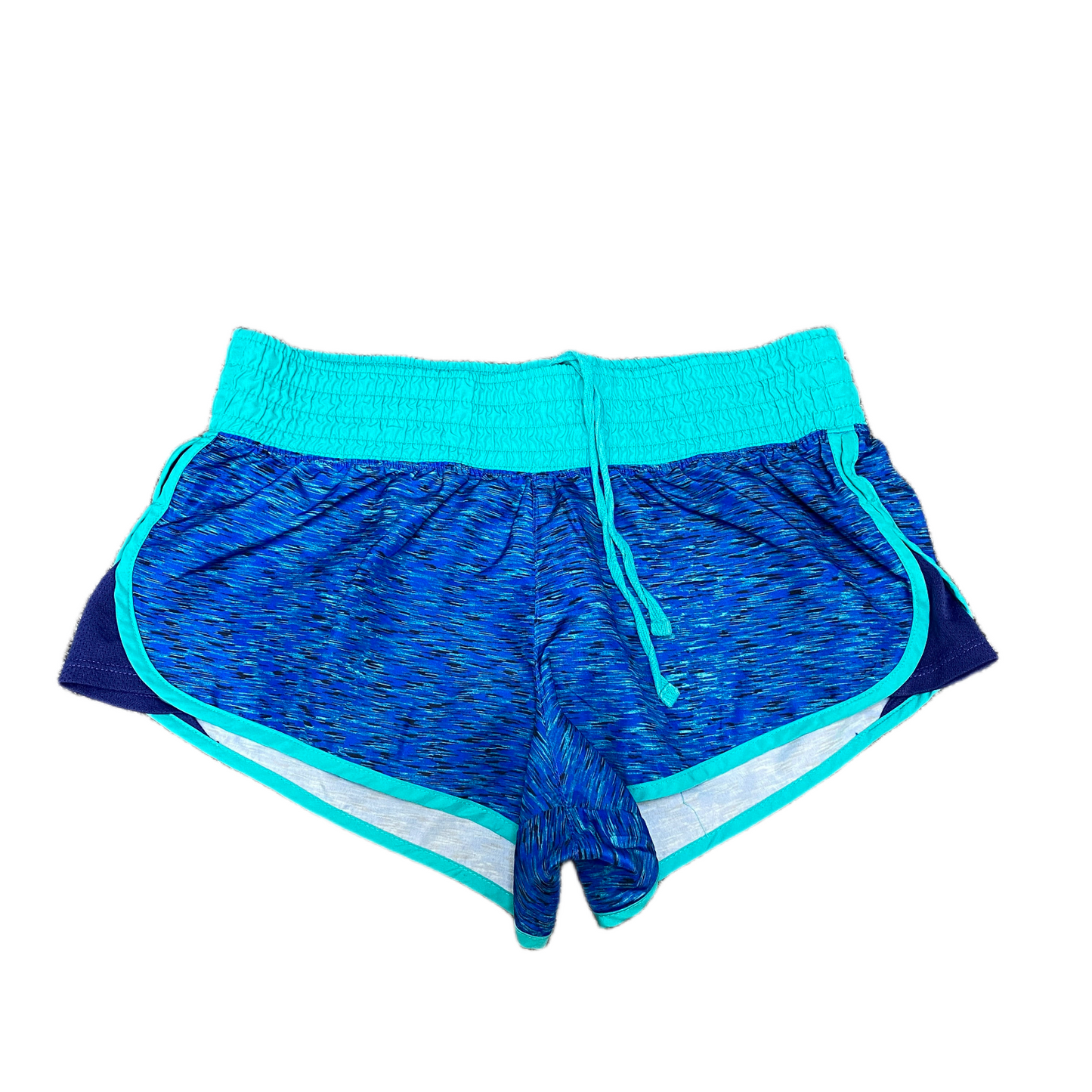 Running Sprinter Shorts Womens M 28" Waist Blue Athletic Fit Workout Dolphin Hem