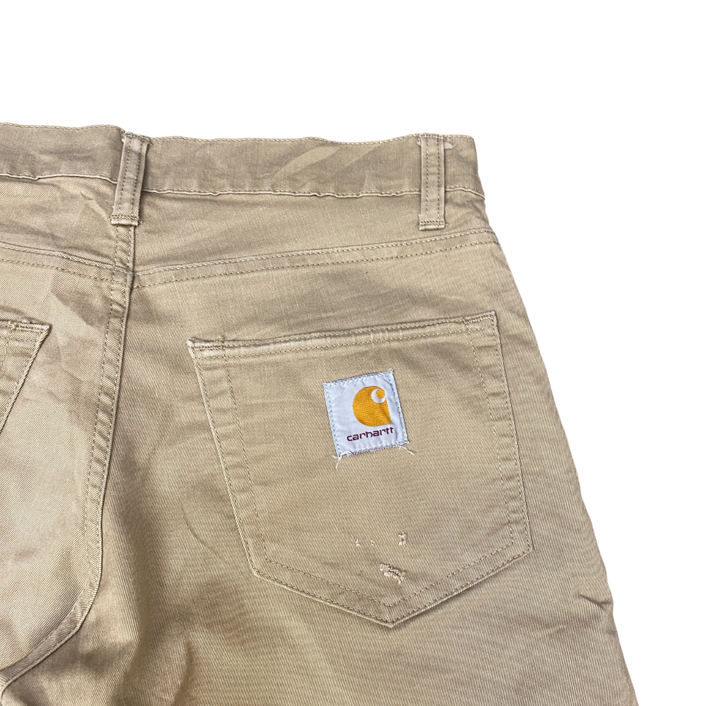 Carhartt WIP Klondike Pants Mens Medium Beige Stretch Comfort Fit Straight Leg