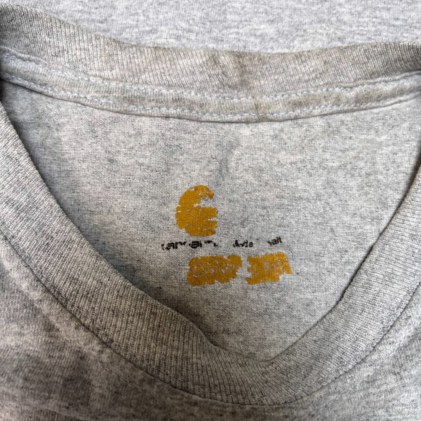 Carhartt Pocket T-Shirt Mens S Grey Heather Original Fit Short Sleeve Summer Tee