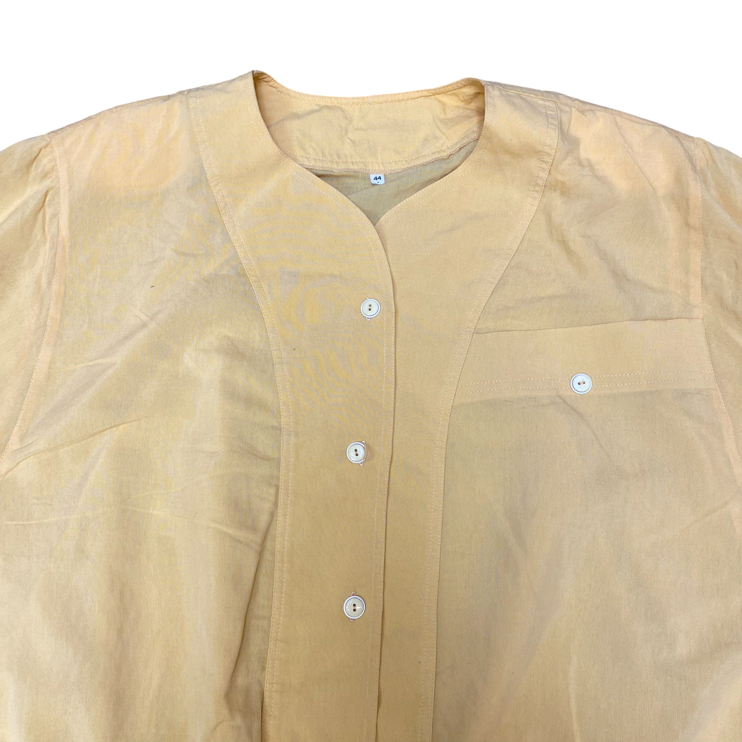 Jacket Womens XL Yellow Solid Short Sleeve Lightweight Button Front Outdoor