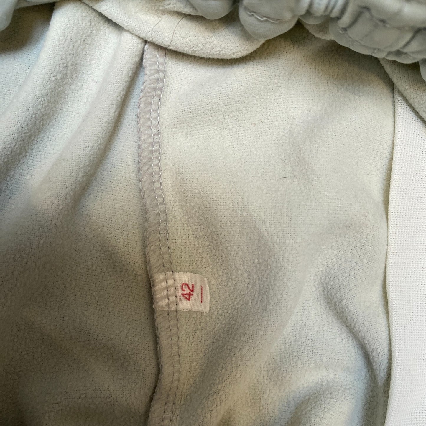 Jogger Fits as Womens 23" Waist White Lined Ankle Zip Drawstring Track Trouser