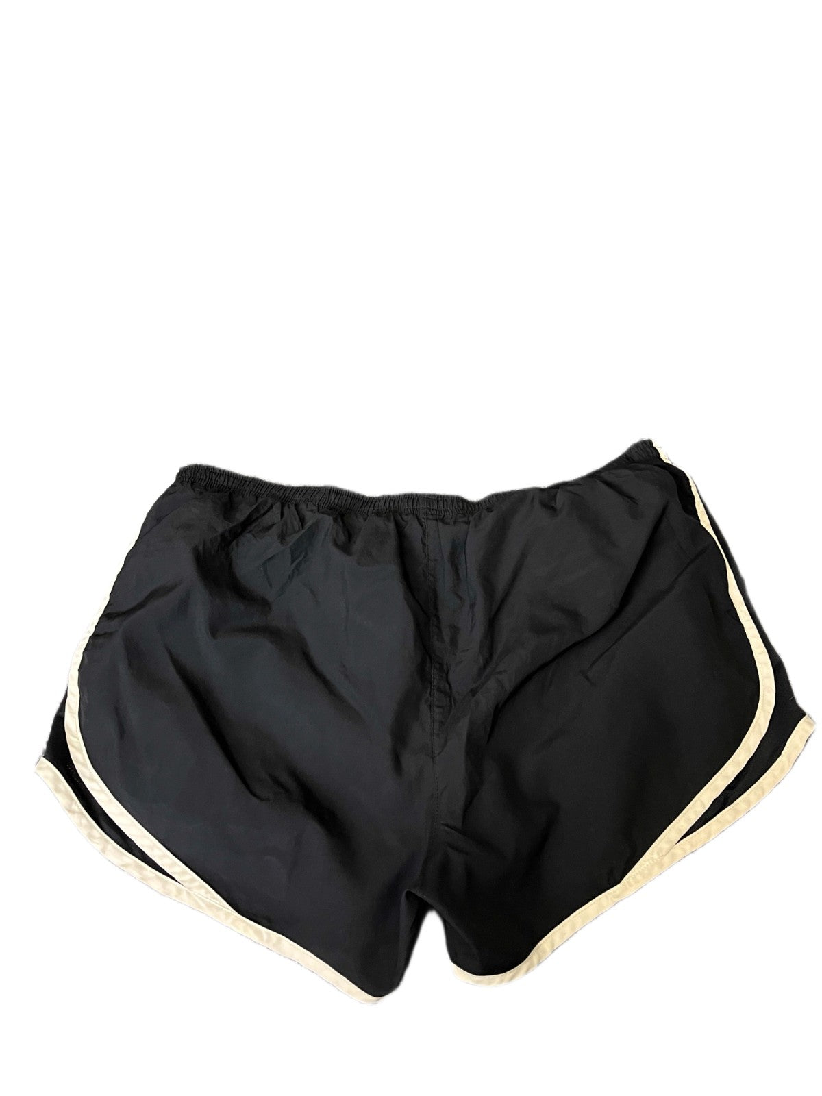Nike Dri-FIT Running Shorts Fits as Womens XL 34" Waist Black White Dolphin Hem