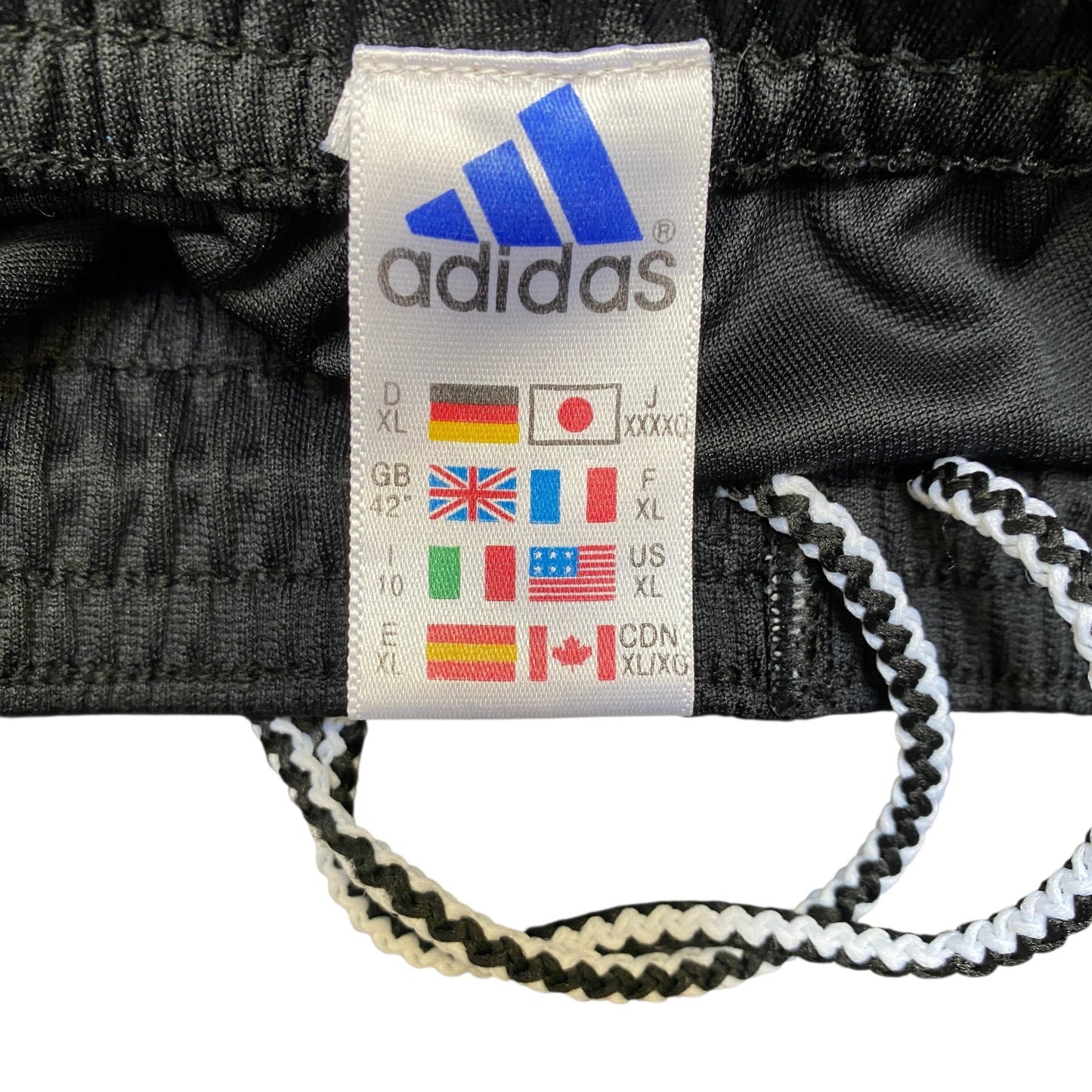 Adidas Joggers Fits as Mens 31" Waist Black Ankle Zip Drawstring Track Trousers