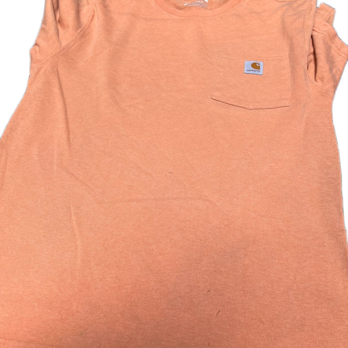 Carhartt T-Shirt Mens S Gentle Orange Loose Fit Short Sleeve Pullover Summer Tee