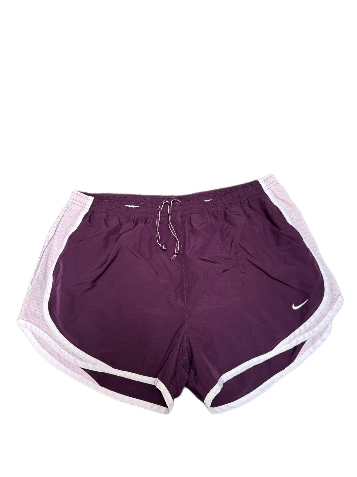 Nike Dri Fit Running Shorts Women XL 33" Waist Purple Performance Dolphin Hem
