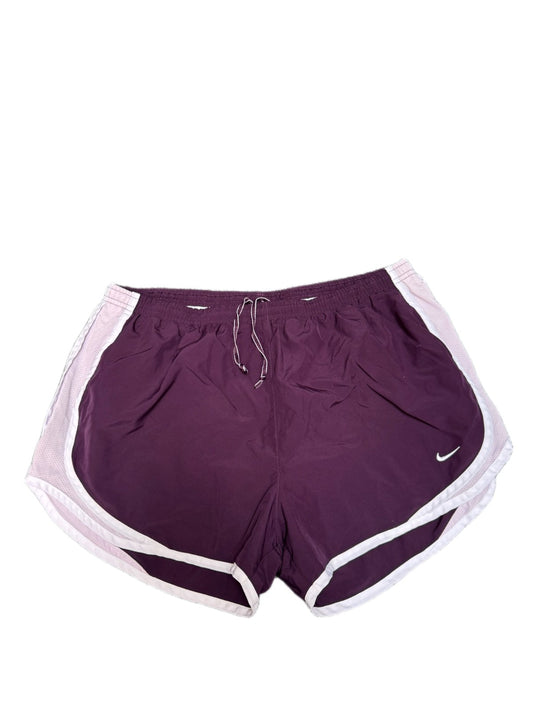 Nike Dri Fit Running Shorts Women XL 33" Waist Purple Performance Dolphin Hem