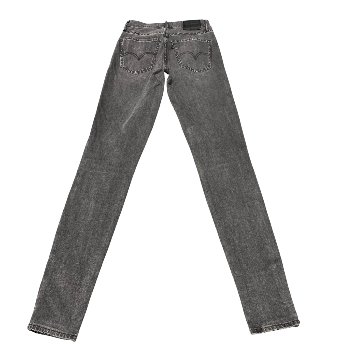 Levi's Jeans Womens 24" Waist Grey Premium Medium Wash Mile High Rise Skinny Leg