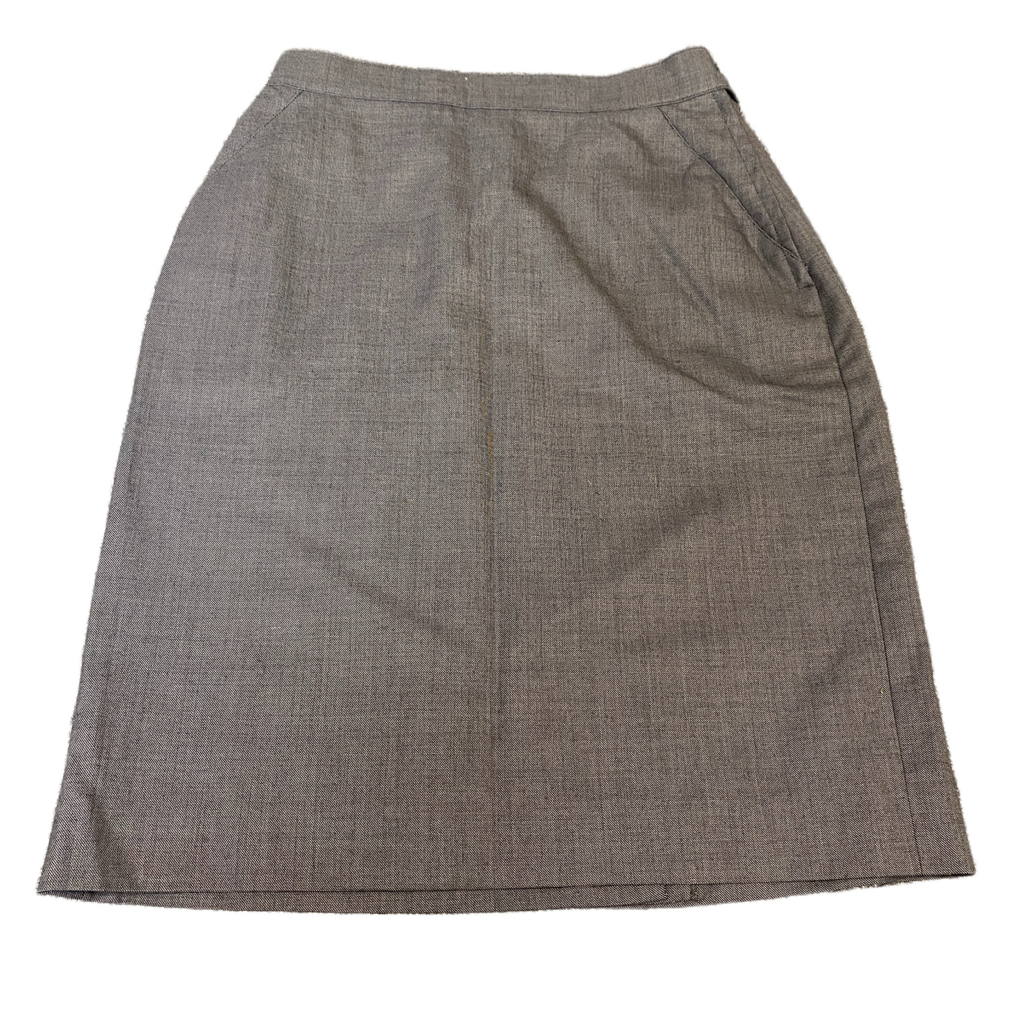 Max Mara Straight & Pencil Skirt Womens Medium 27" Waist Grey Stretch High Waist