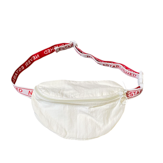 Unisex Adults Outdoor Travel Waist Pack Bum Bag White Adjustable Strap Zipper