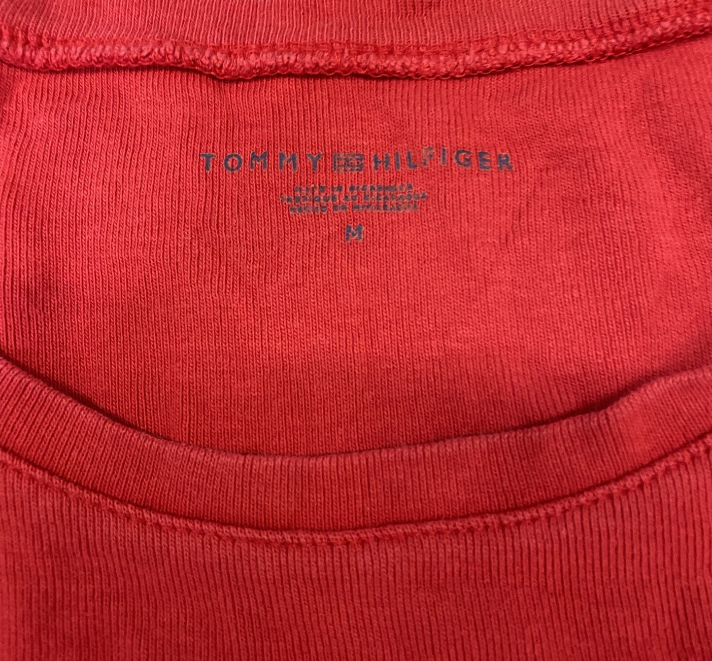 Tommy Hilfiger T-Shirt Girls S Red Short Sleeve Crew Neck Pullover Summer Tee