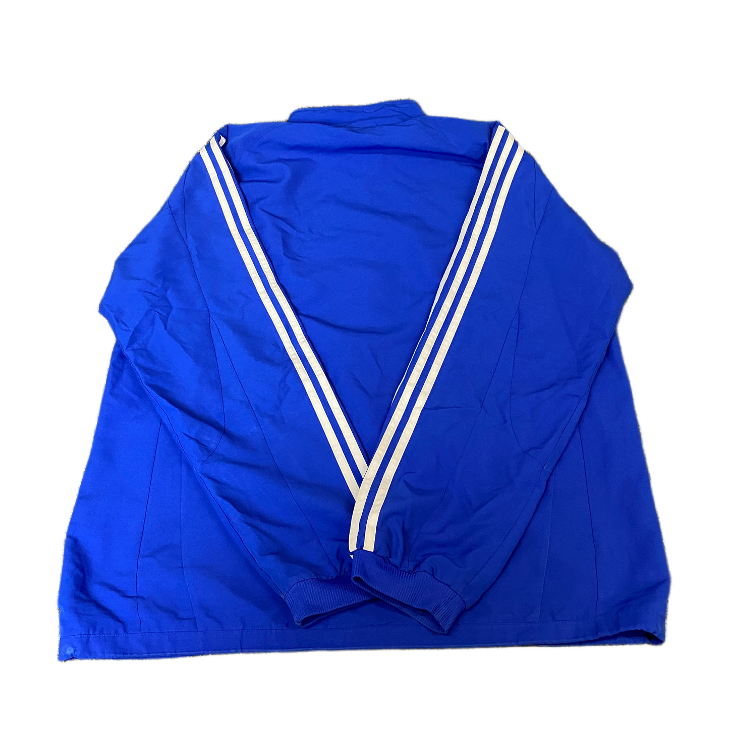 FC Schalke 04 Track Jacket Mens L Blue Adidas Soccer Sport Mock Neck Full Zip