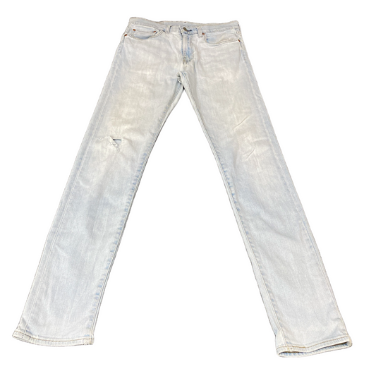 Levi's 512 Jeans Fits as Mens 30" Waist Blue Denim Distressed Skinny Leg Outdoor