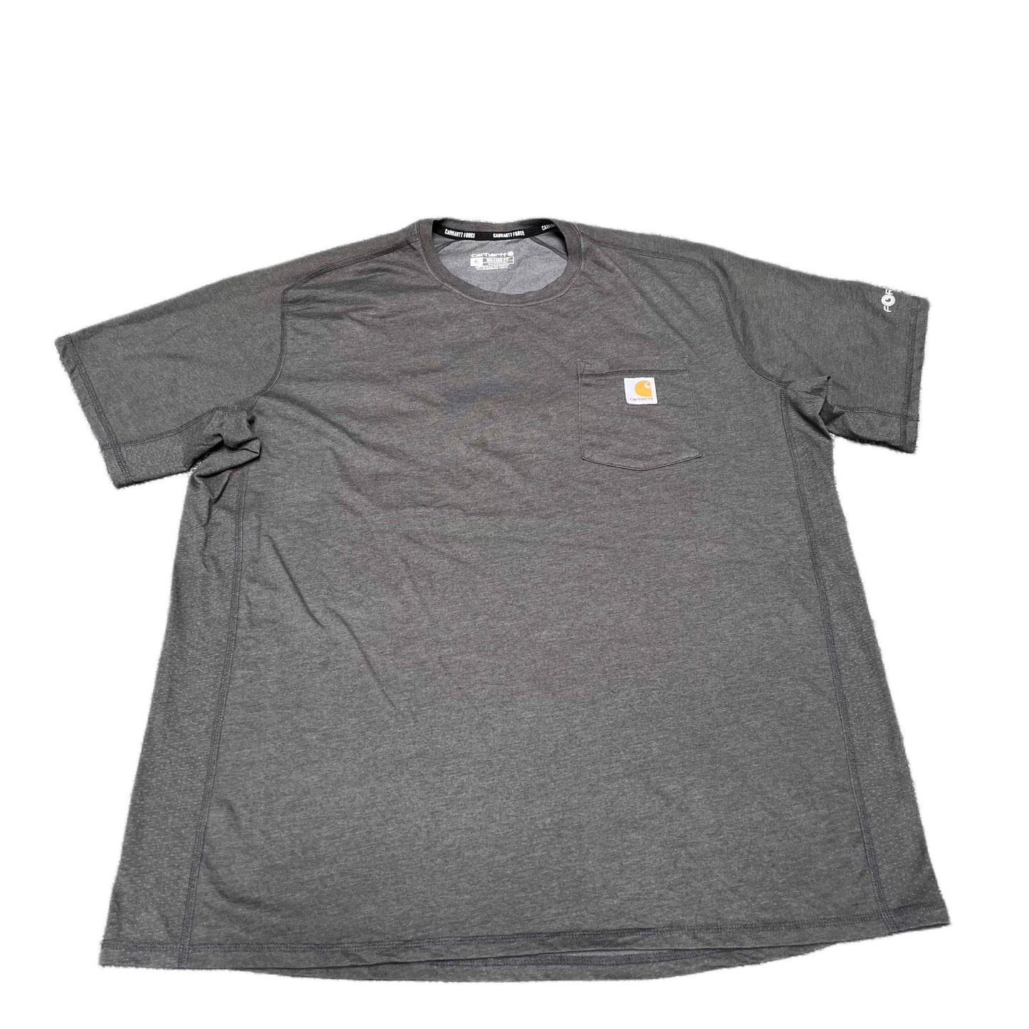 Carhartt Force Pocket T-Shirt Mens XL Grey Relaxed Fit Short Sleeve Workwear Tee