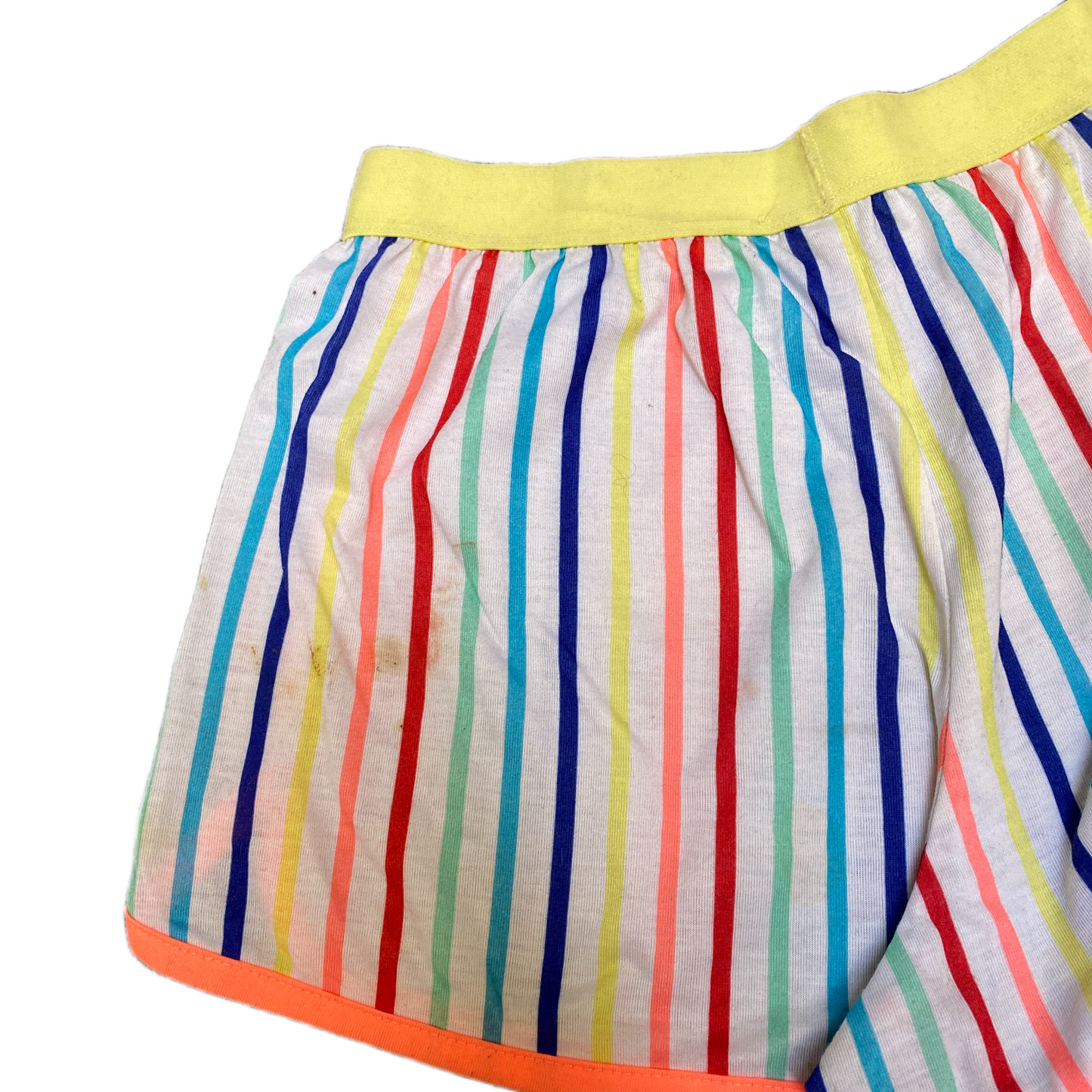 Running Sprinter Shorts Womens XL 24" Waist Multi Striped Athletic Dolphin Hem
