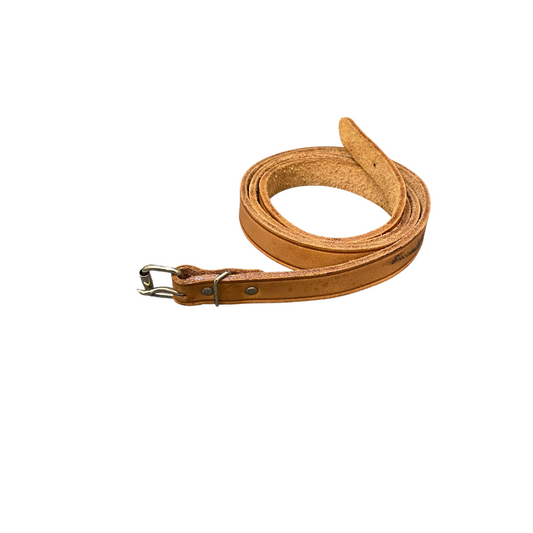 Womens Skinny Waist Belt Tan Leather Classic Adjustable Pin Buckle Size 47 in