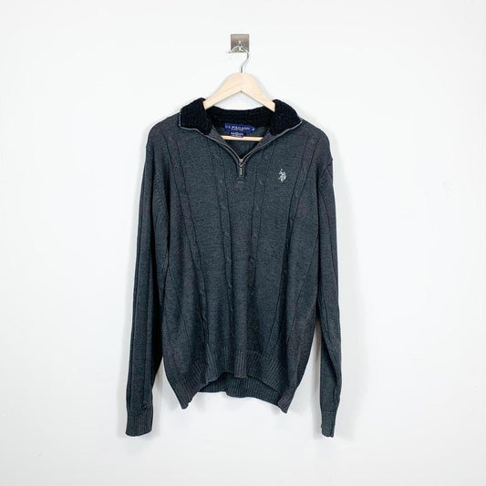 Vintage Uspa Quarter Zip Sweatshirt