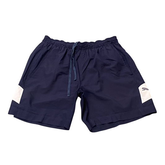 PUMA Shorts Mens Large Blue Thermal Lined Elastic Waist Drawstring Athletic Fit