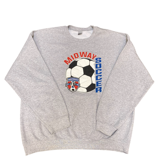 Gildan Midway Soccer CADY #00 Sweatshirt Mens Medium Grey Crew Neck Pullover