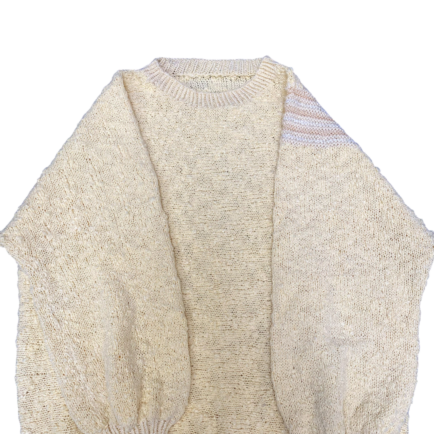 Jumper Womens Medium Yellow Knitted Long Sleeve Crew Neck Ribbed Cuff & Hem