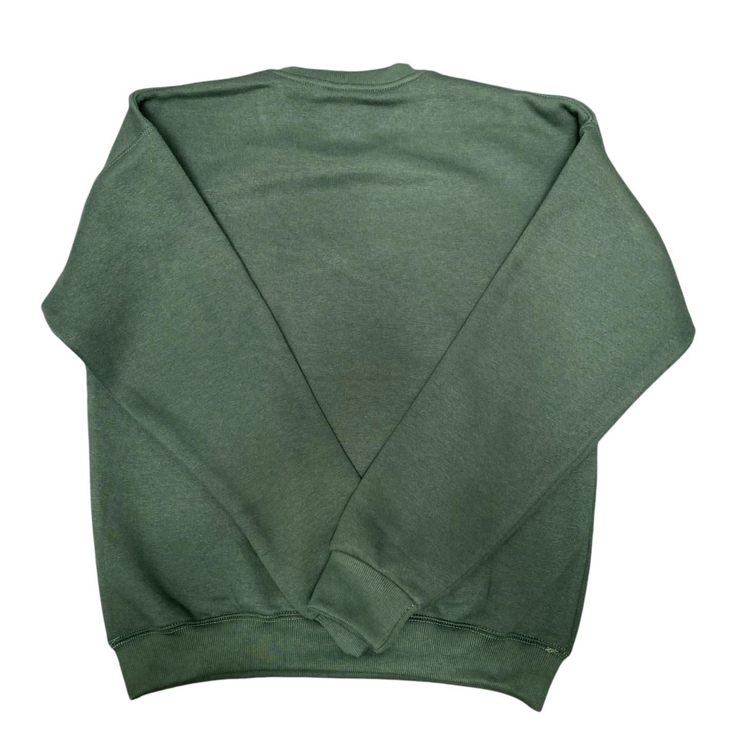 Nike Reworked Sweatshirt Mens S Green Embroidered Spellout Logo Long Sleeve