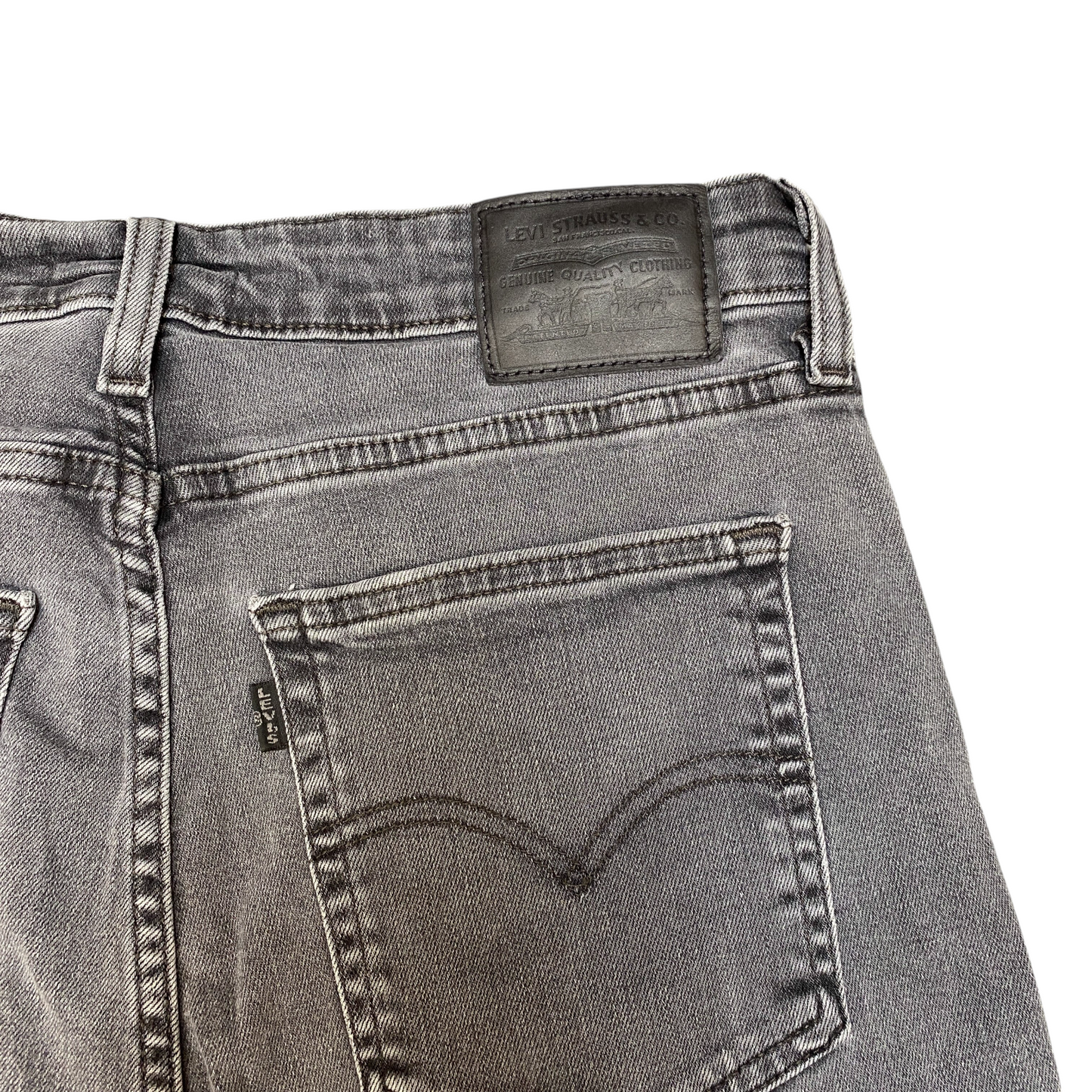 Levi's Jeans Women 29" Waist Grey Faded Super Stretch 721 High Rise Skinny Leg