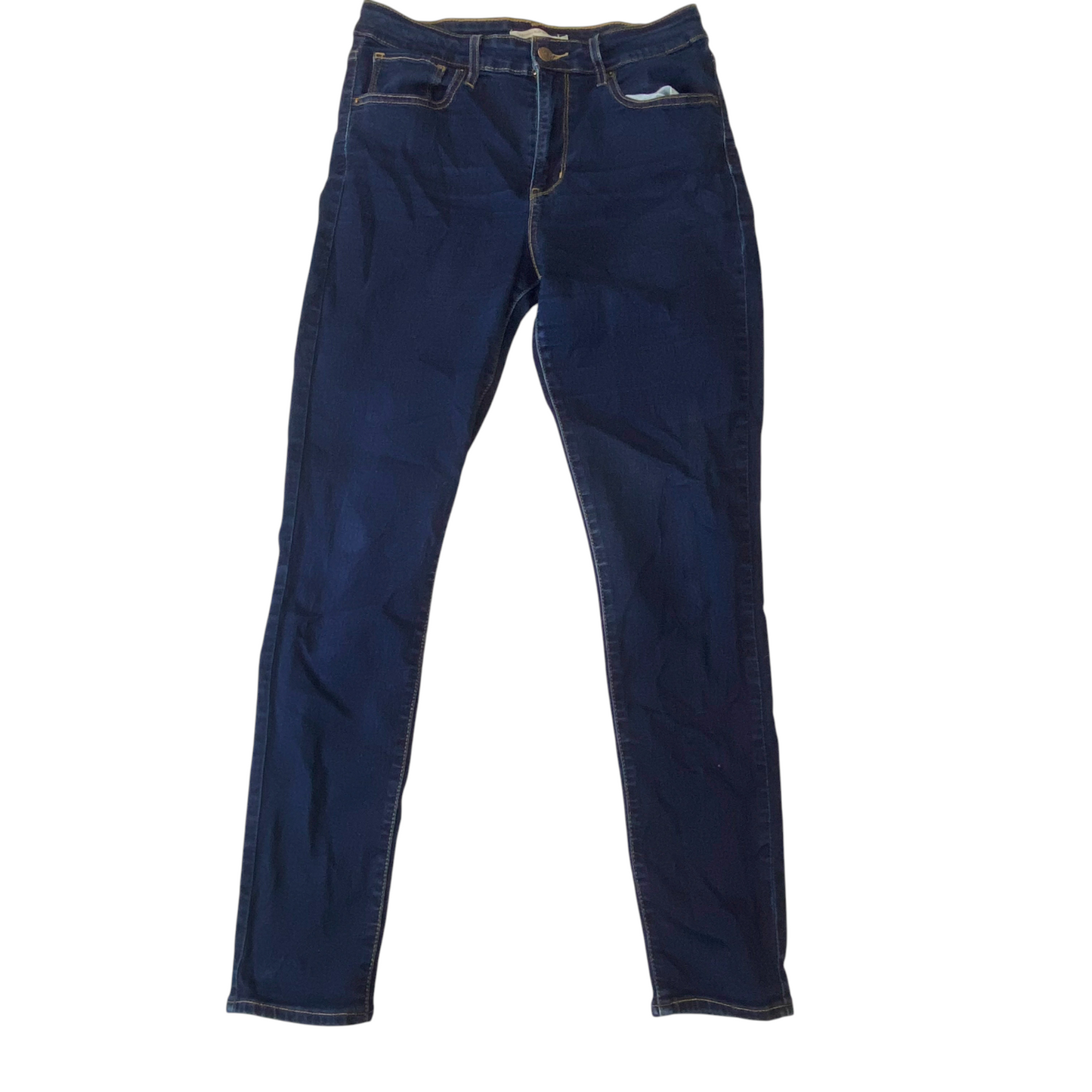 Levi's 721 Jeans Womens Large Blue Denim High Rise Super Skinny Pockets Outdoor