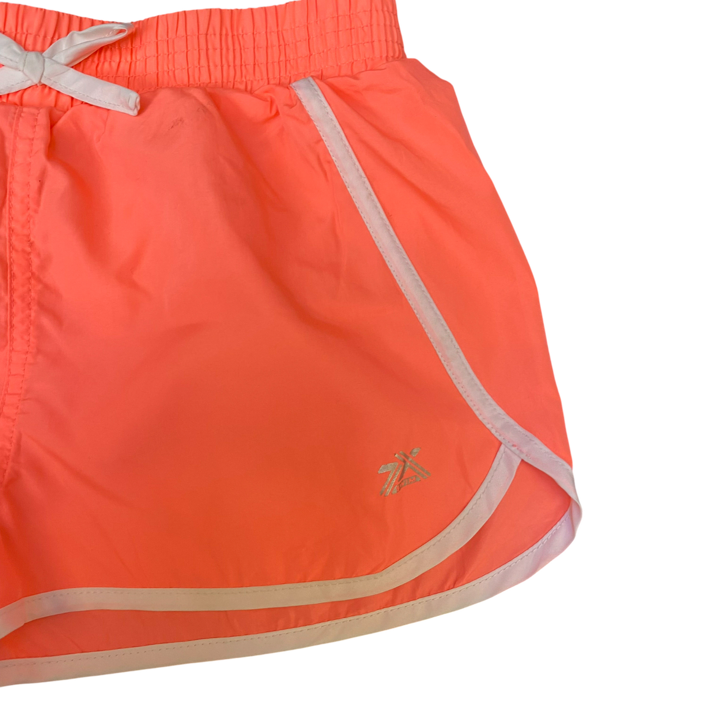 Swimwear Trunks Shorts Womens Small Coral Drawstring Elastic Waist Dolphin Hem