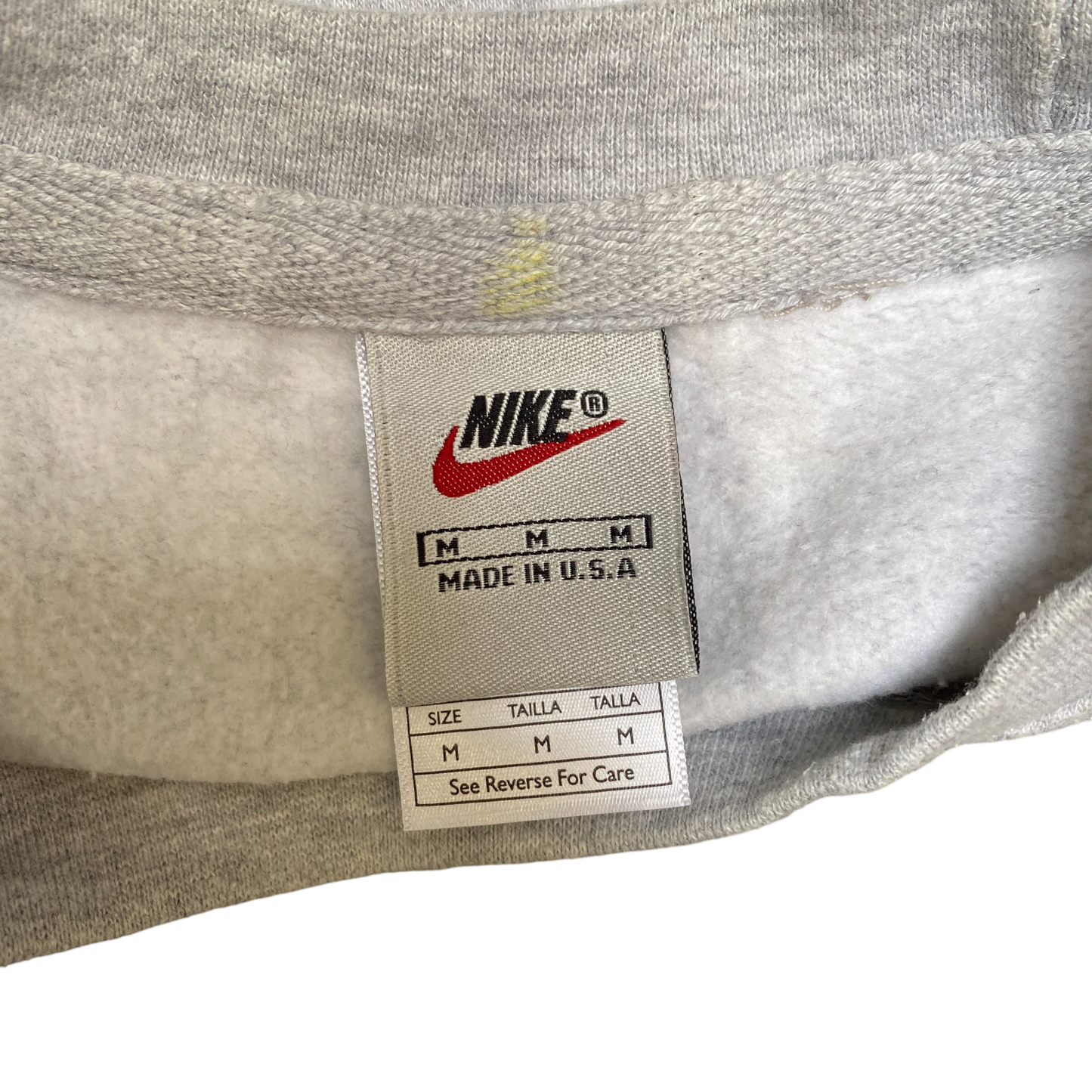 Nike Reworked Sweatshirt Mens M Blue Grey Embroidered Spellout Logo Vintage Y2K