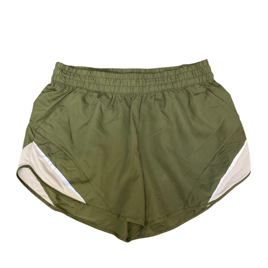 Running Sprinter Shorts Womens Large Green Athletic Work Cross Fit Elastic Waist