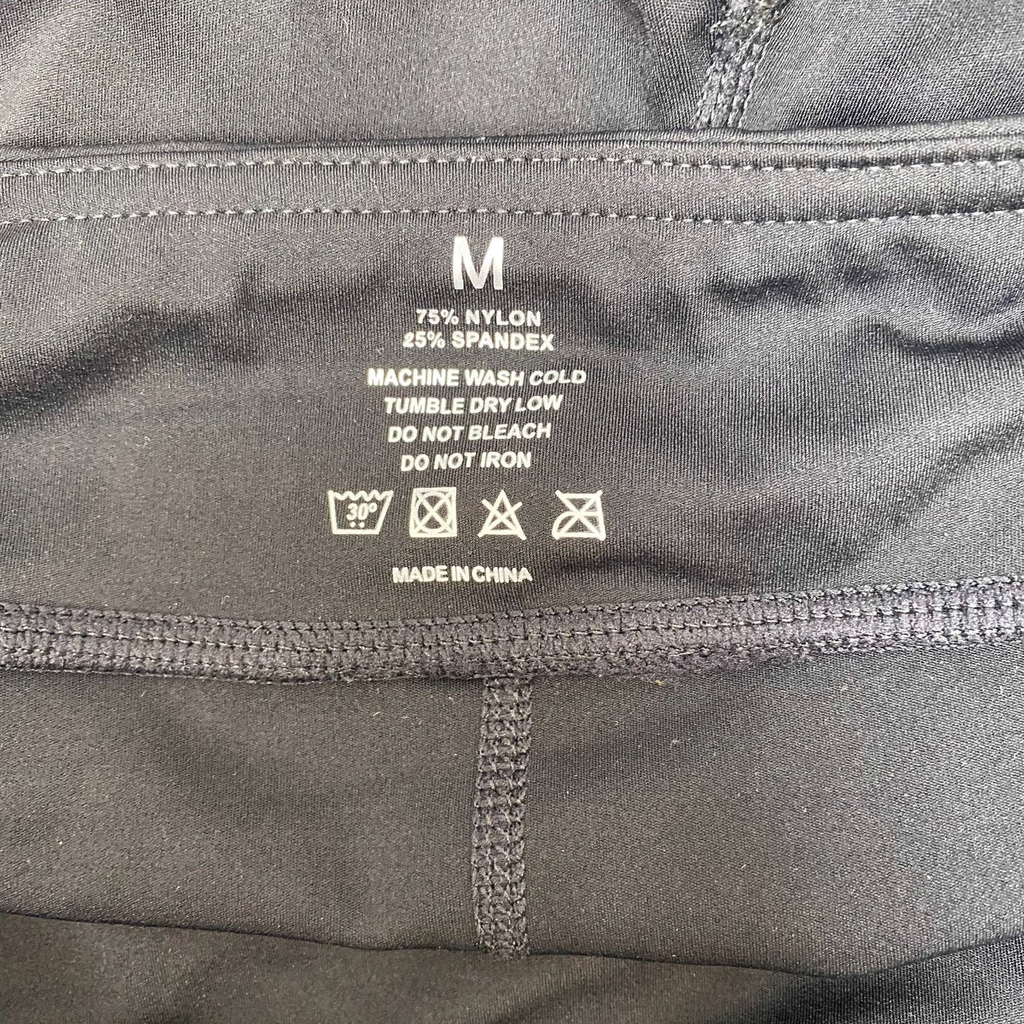 Sprinter Shorts Womens Medium Black Nylon Yoga Training High Waisted Stertch