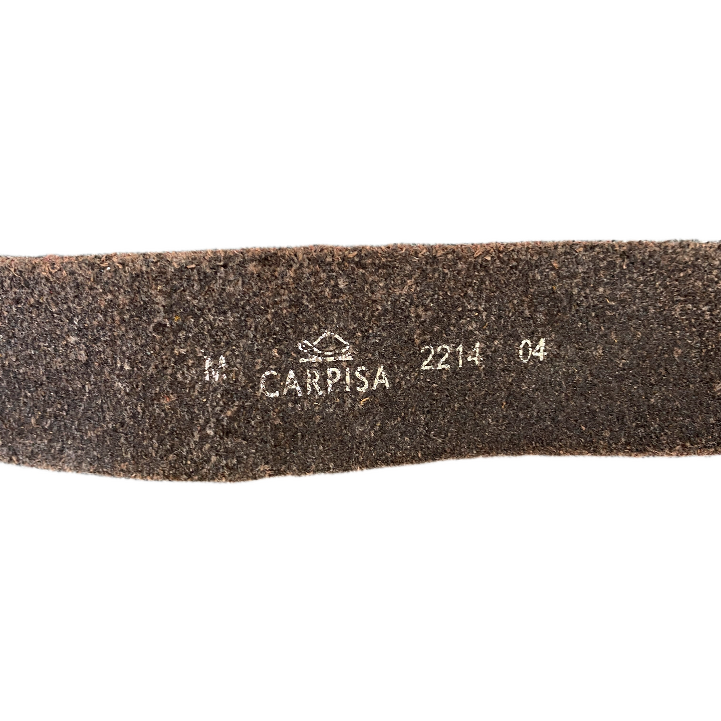 Carpisa Waist Belt Mens Black Leather Adjustable Silver Pin Buckle 49.5 inches