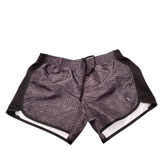 Danskin Now Running Sprinter Shorts Womens Small Black Bubble Print Drawstring