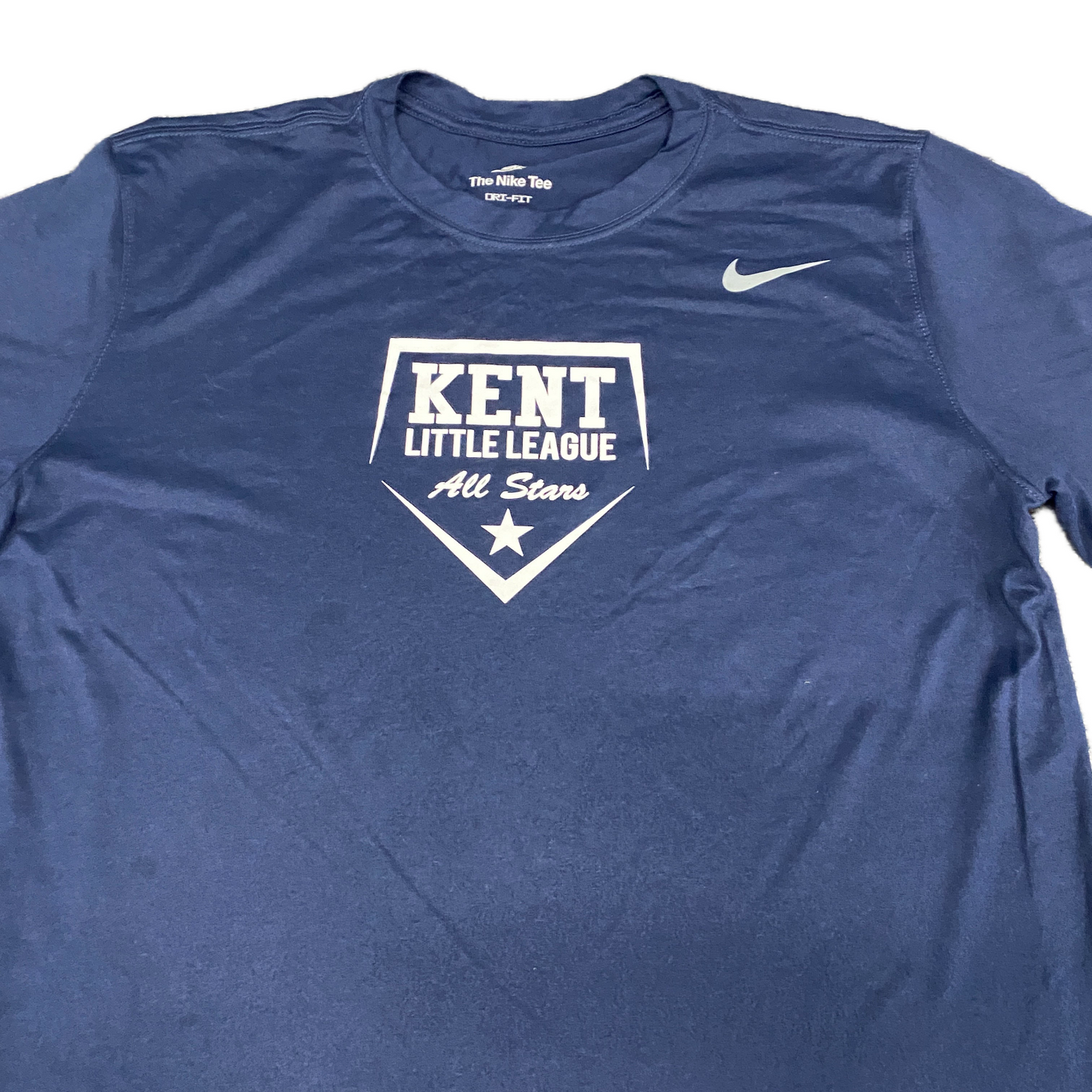 Nike Dri-FIT T-Shirt Fits as Mens M Navy Graphic Logo Short Sleeve