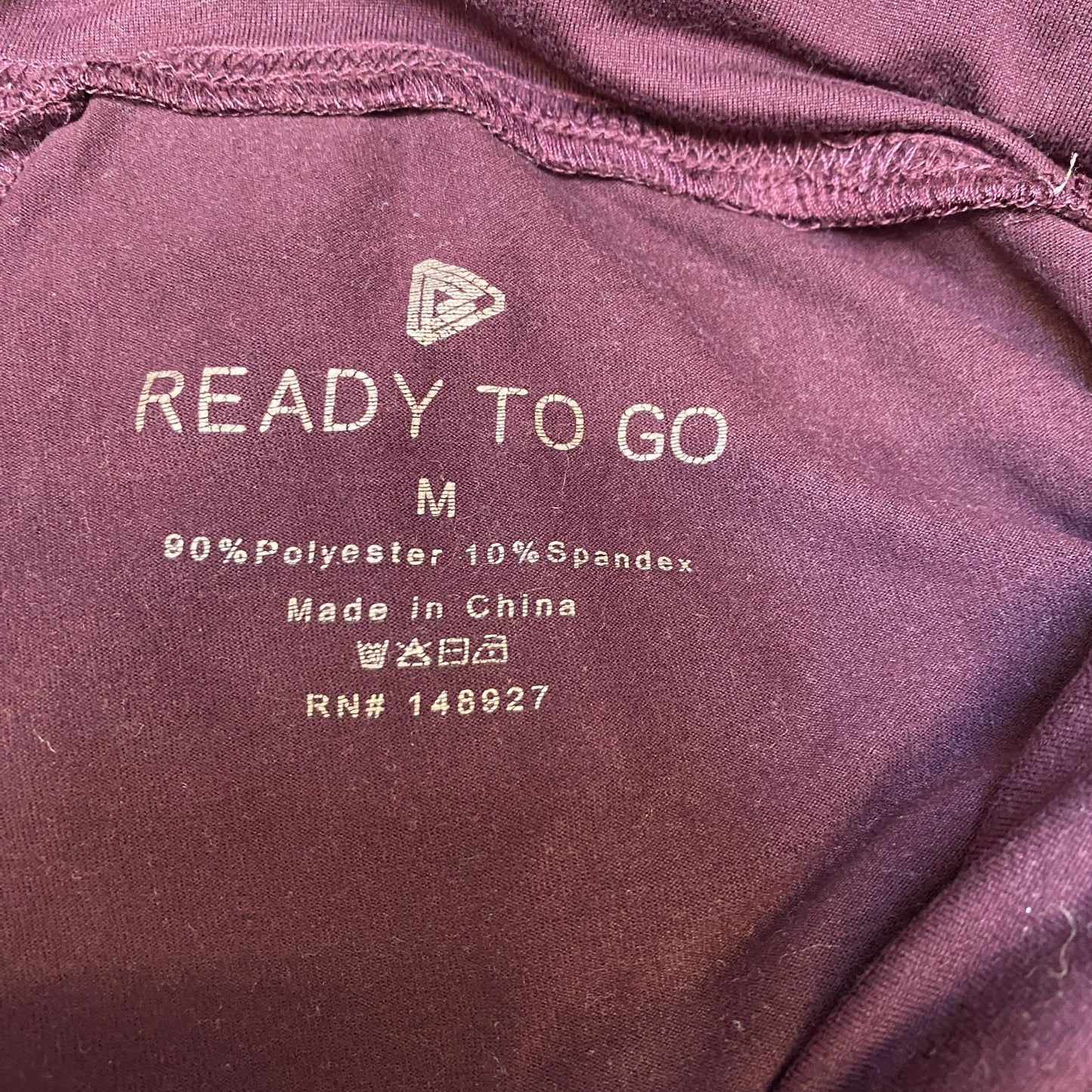 Running Sprinter Shorts Women Medium 27" Waist Burgundy Gym Athletic Dolphin Hem
