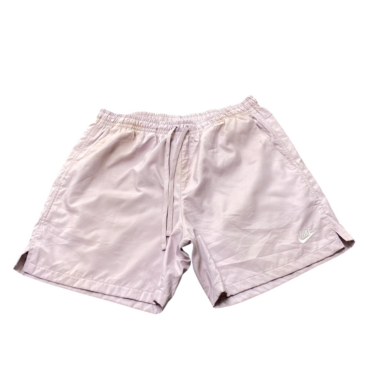 Nike Sportswear Shorts Mens Large Grey Thermal Lined Swoosh Logo Elastic Waist