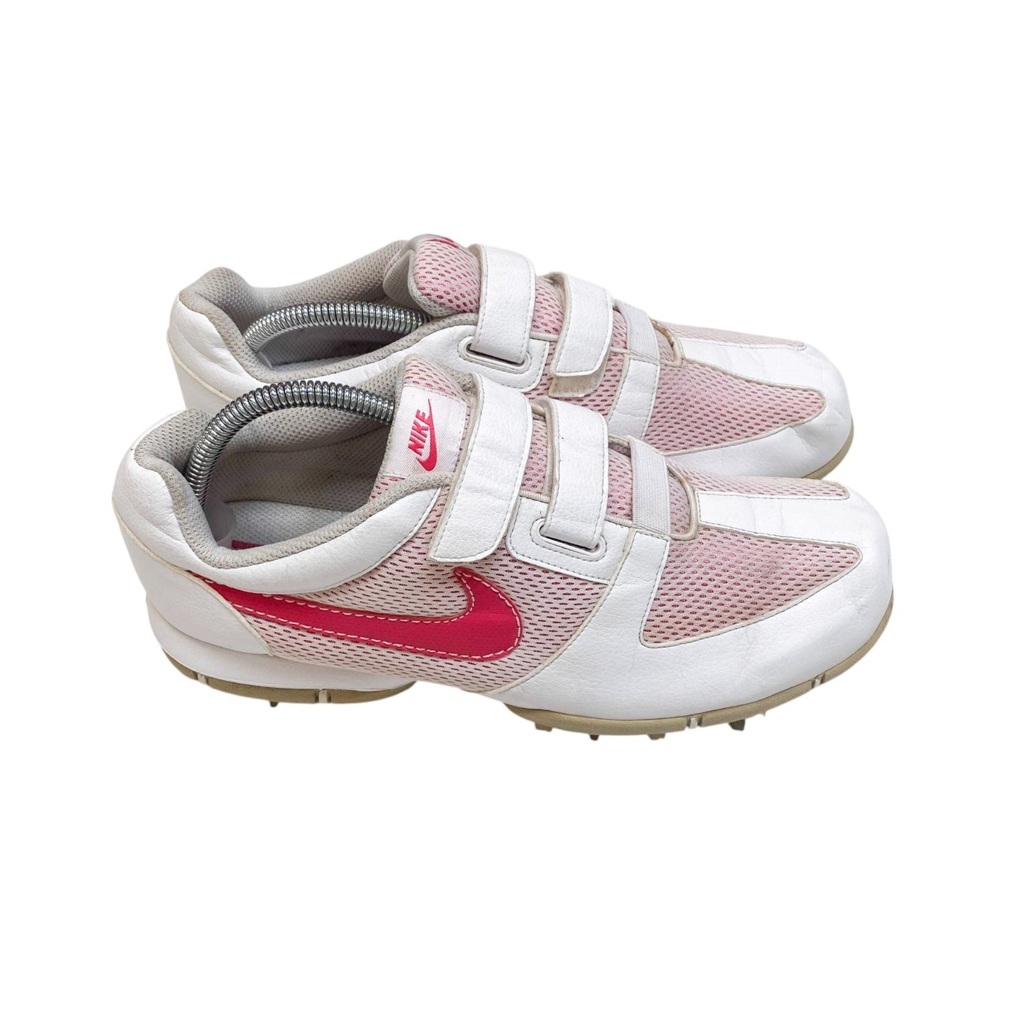 Nike TAC Golf Cleats and Spikes Shoes Women's 7.5 White Pink Swoosh Athletic