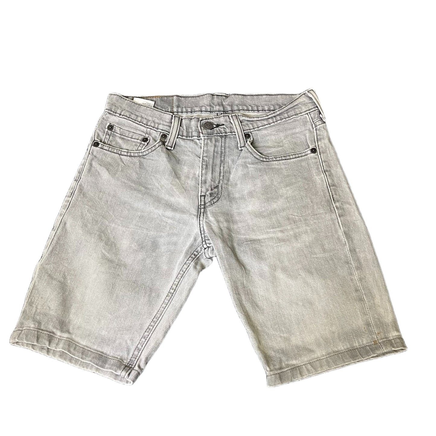 Levi's 511 Slim Fit Jean Shorts Fits as Mens Small 29" Waist Grey Denim Red Tab